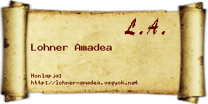 Lohner Amadea névjegykártya